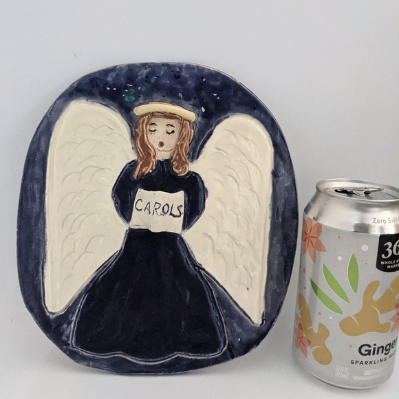 Ceramic handmade Christmas angel plaque - Picture 2 of 2